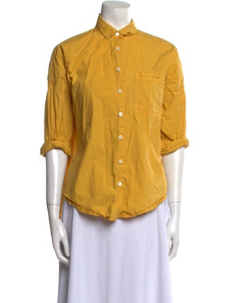 Alex Mill Three-Quarter Sleeve Button-Up Top