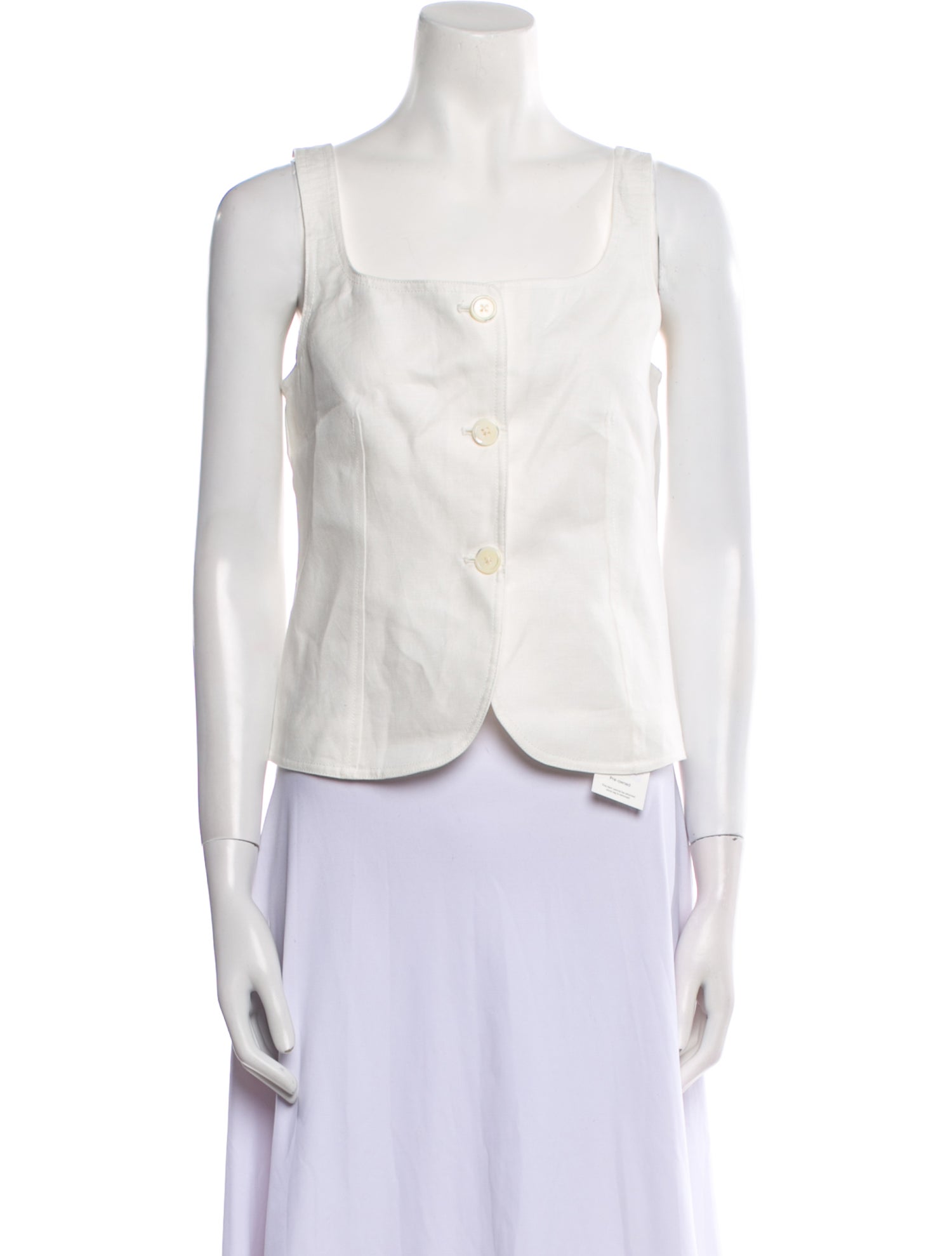 Alex Mill Linen Square Neckline Crop Top