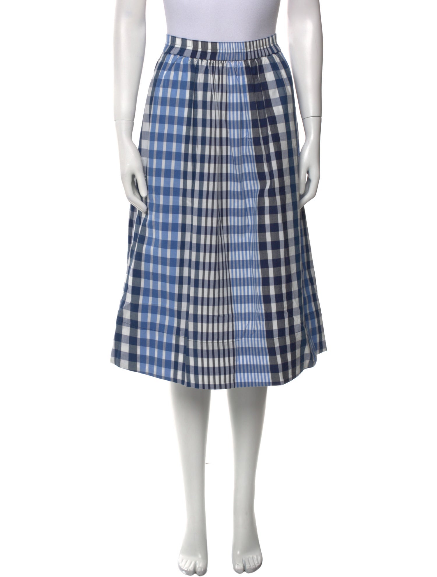 Alex Mill Plaid Print Knee-Length Skirt