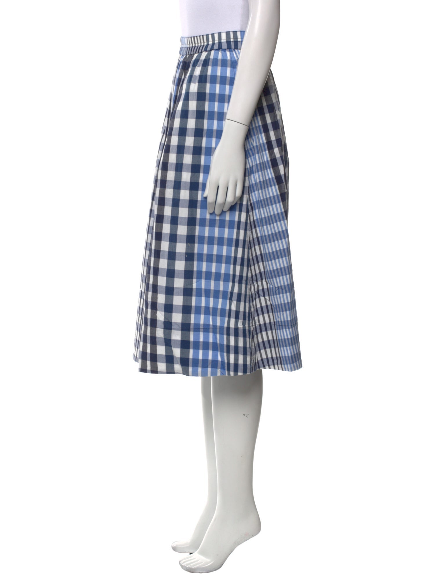 Alex Mill Plaid Print Knee-Length Skirt