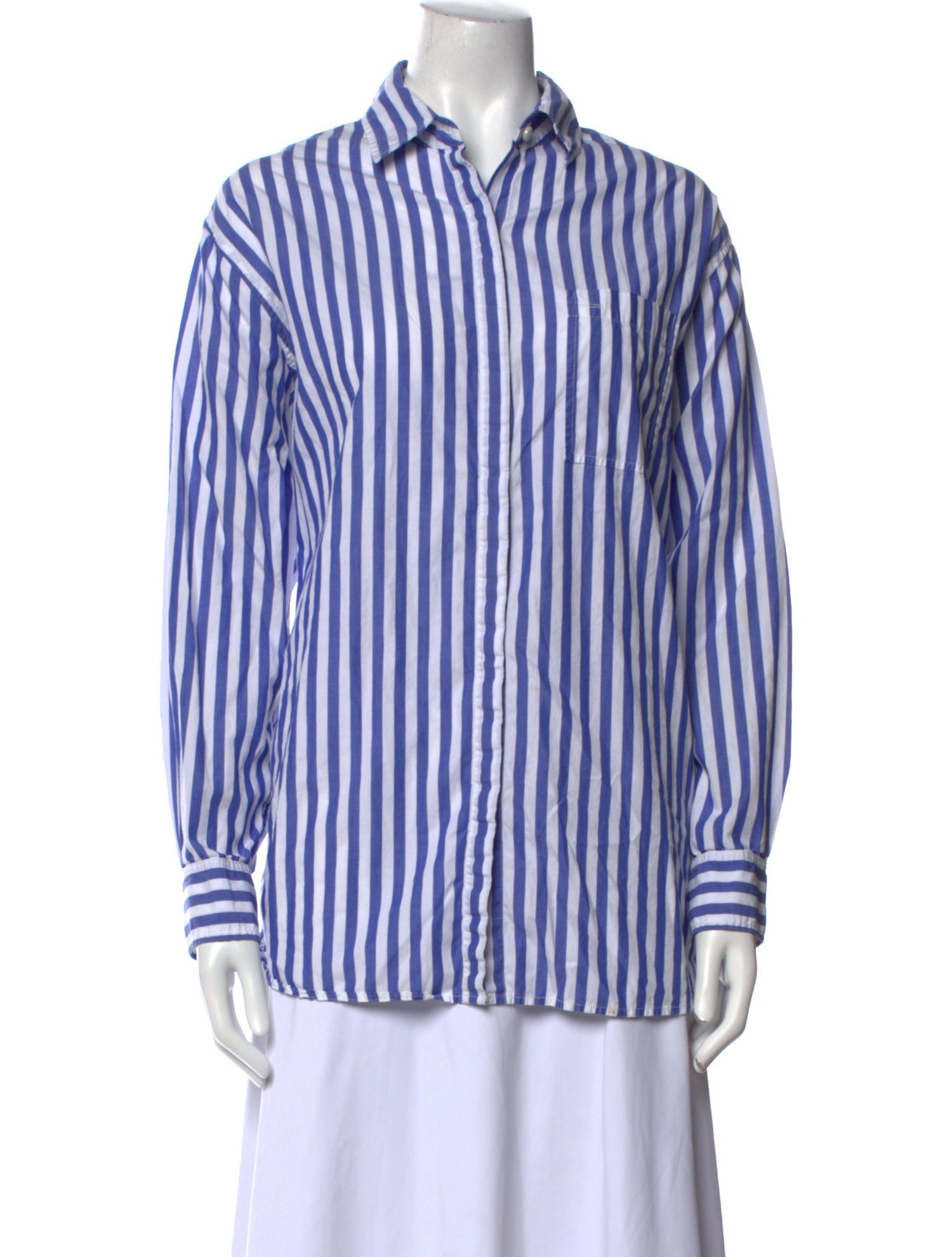 Alex Mill Striped Long Sleeve Button-Up Top