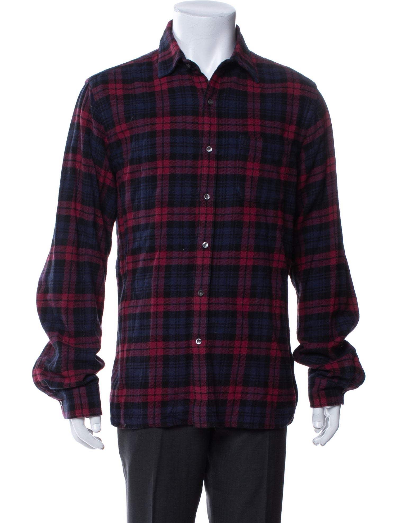 Alex Mill Plaid Print Long Sleeve Shirt