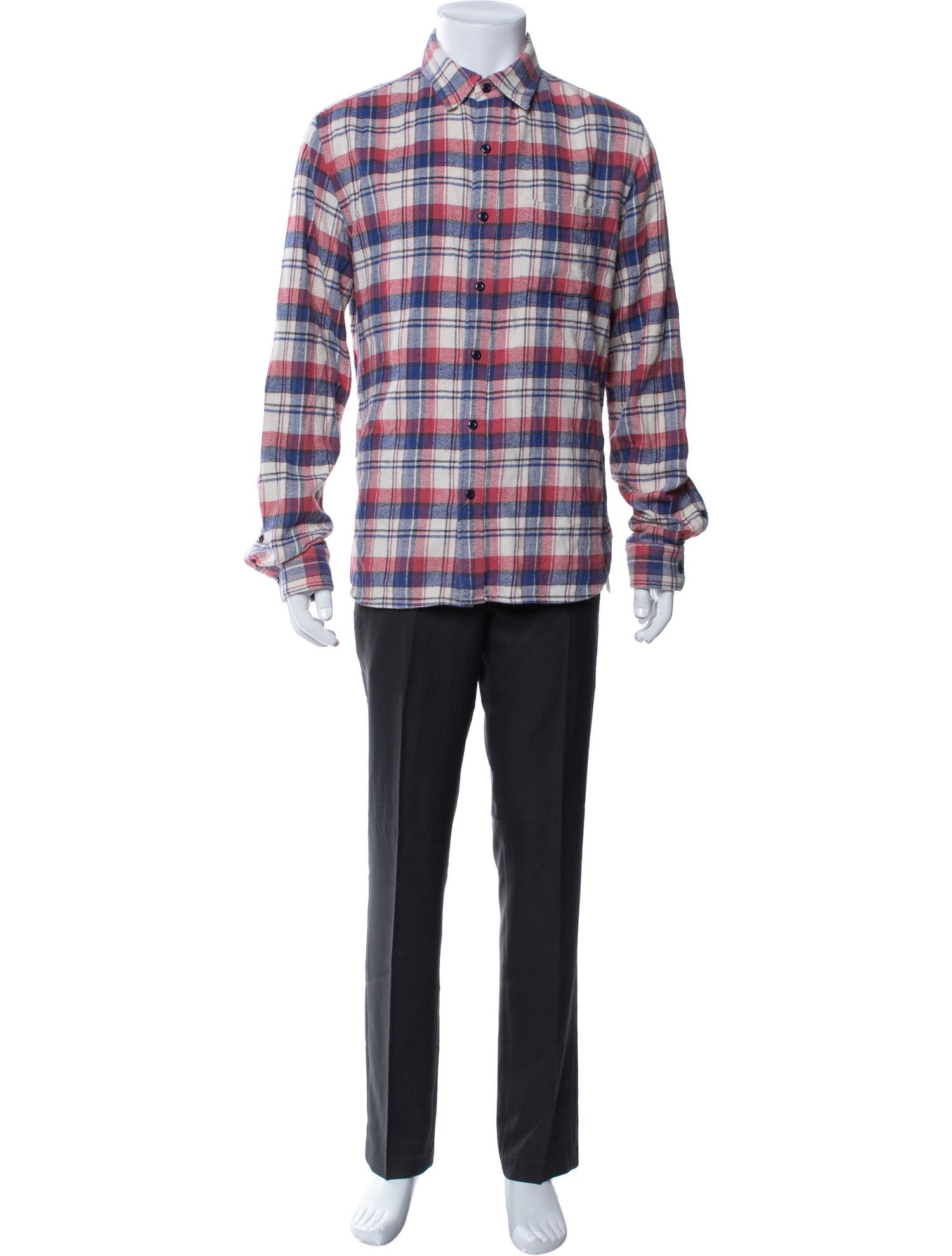 Alex Mill Plaid Print Long Sleeve Shirt