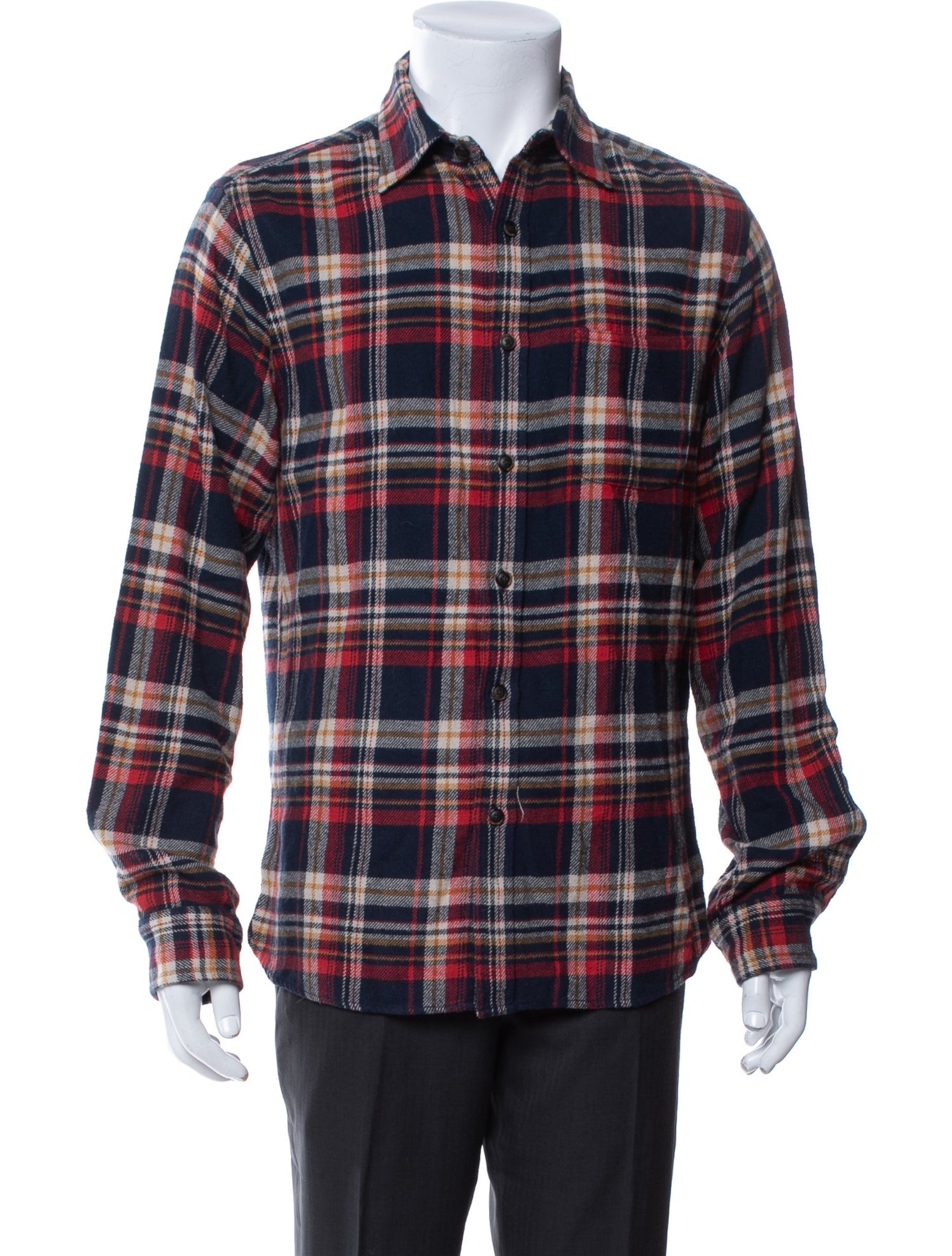 Alex Mill Plaid Print Long Sleeve Shirt