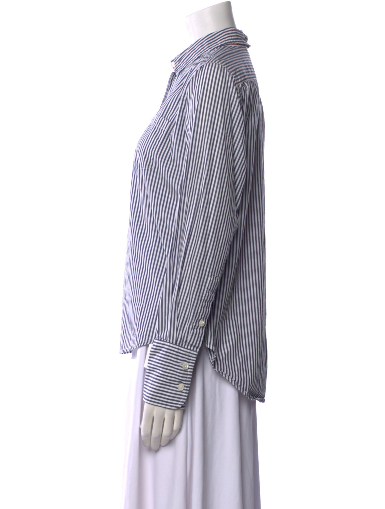 Alex Mill Striped Long Sleeve Button-Up Top