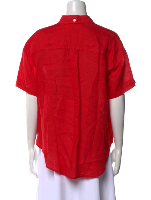 Alex Mill Linen Short Sleeve Button-Up Top