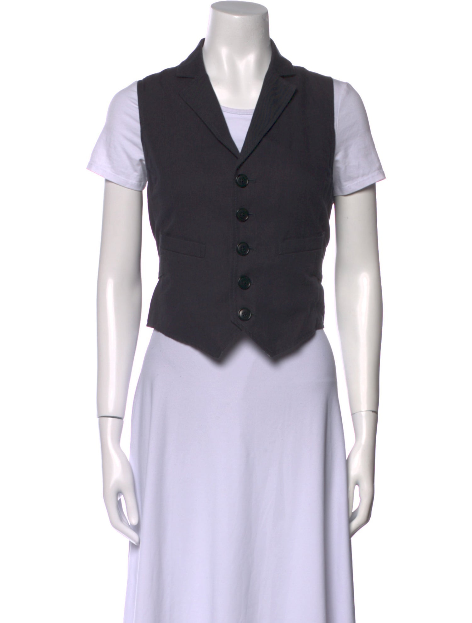 Alex Mill V-Neck Short Sleeve Crop Top