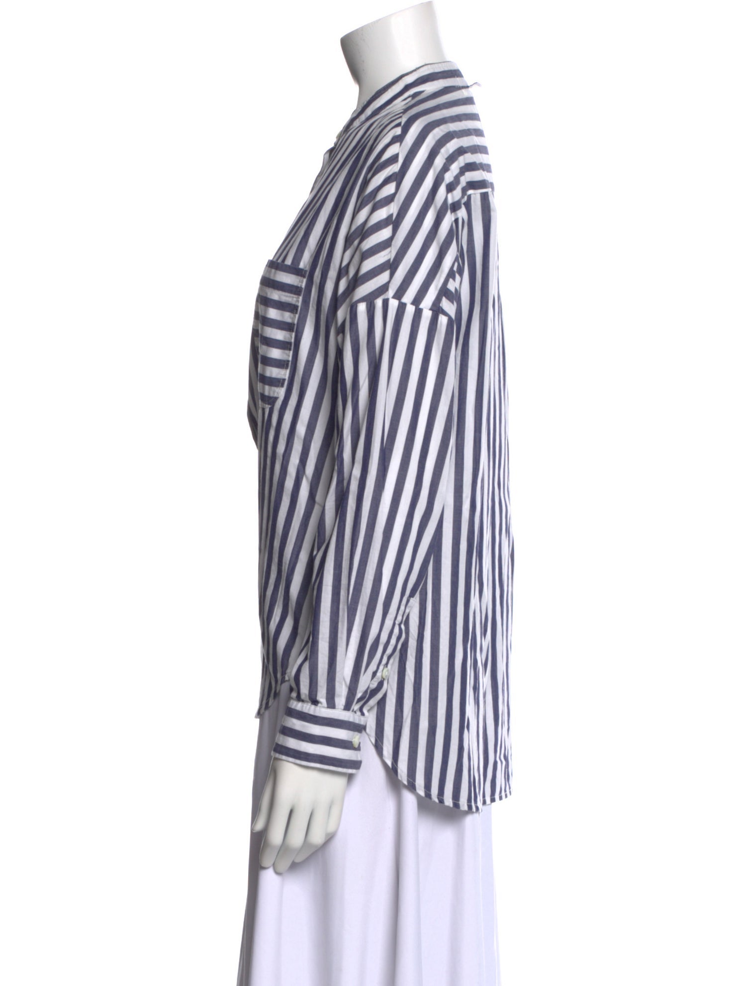 Alex Mill Striped Long Sleeve Button-Up Top