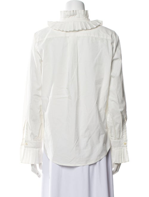 Alex Mill Mock Neck Long Sleeve Button-Up Top