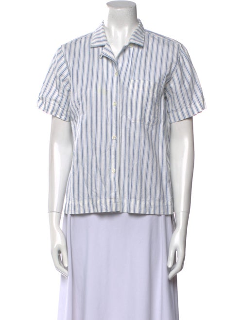 Alex Mill Striped Short Sleeve Button-Up Top