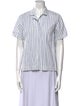 Alex Mill Striped Short Sleeve Button-Up Top