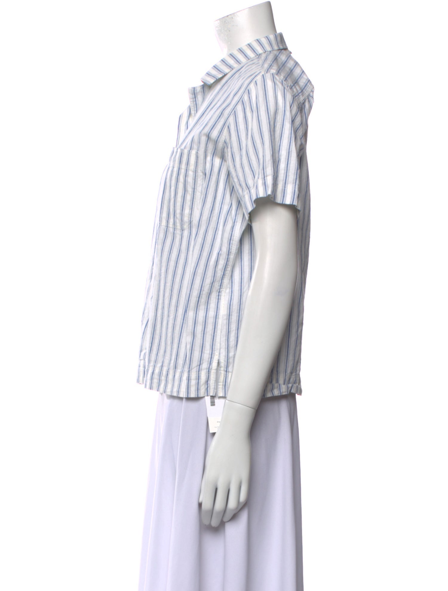Alex Mill Striped Short Sleeve Button-Up Top