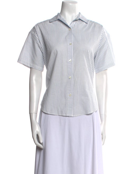Alex Mill Striped Short Sleeve Button-Up Top