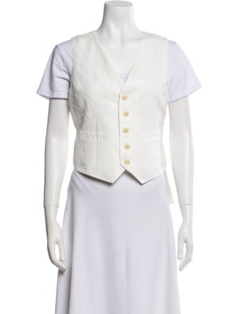 Alex Mill V-Neck Short Sleeve Crop Top