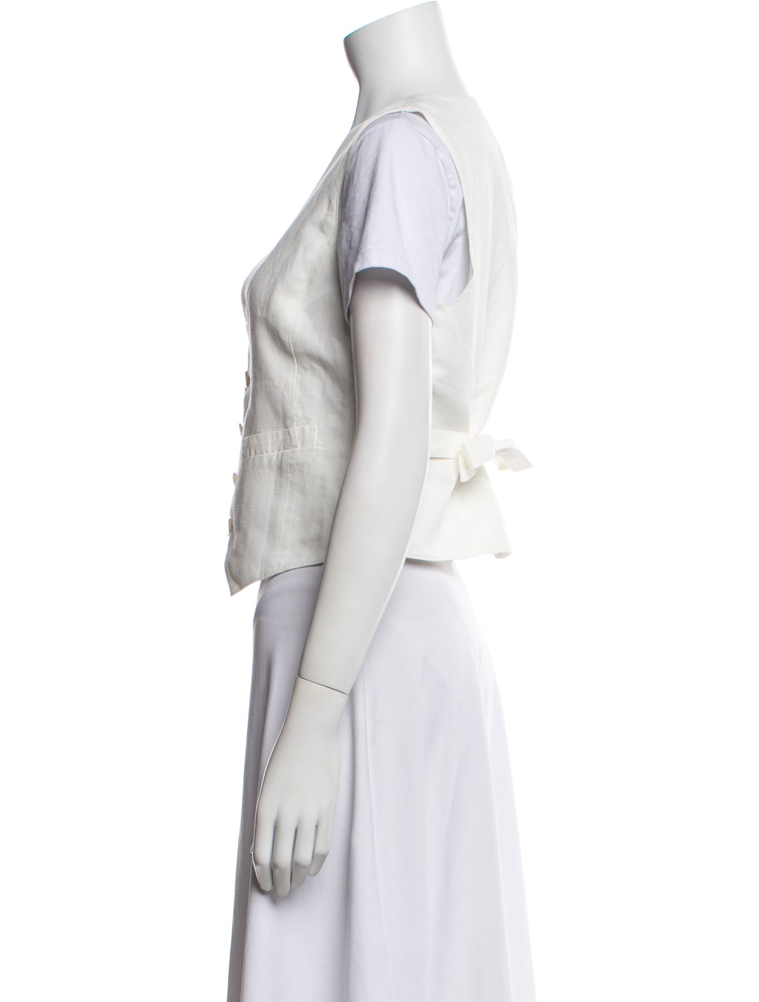 Alex Mill V-Neck Short Sleeve Crop Top