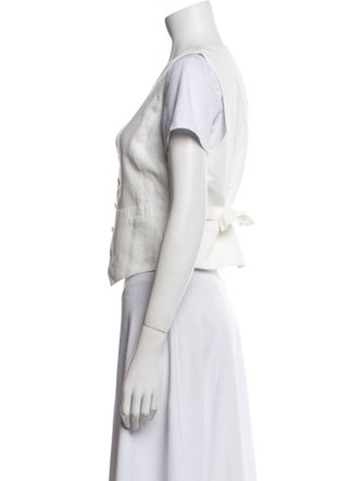 Alex Mill V-Neck Short Sleeve Crop Top