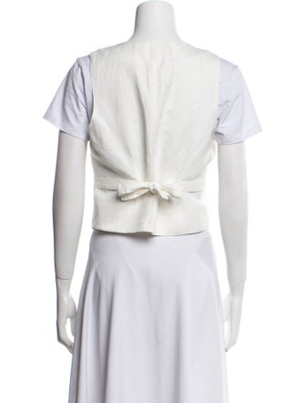 Alex Mill V-Neck Short Sleeve Crop Top