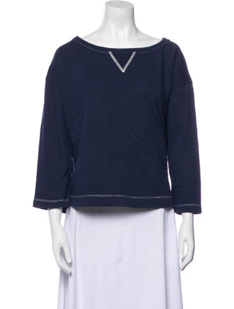 Alex Mill Bateau Neckline Three-Quarter Sleeve Sweatshirt