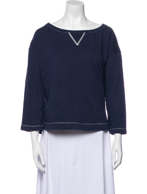 Alex Mill Bateau Neckline Three-Quarter Sleeve Sweatshirt