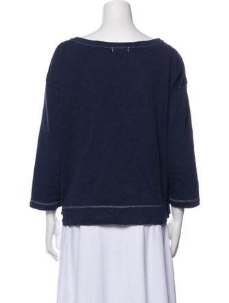 Alex Mill Bateau Neckline Three-Quarter Sleeve Sweatshirt