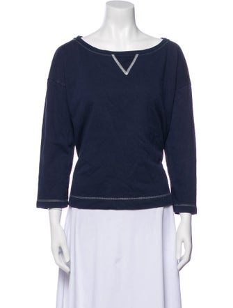 Alex Mill Bateau Neckline Three-Quarter Sleeve Sweatshirt