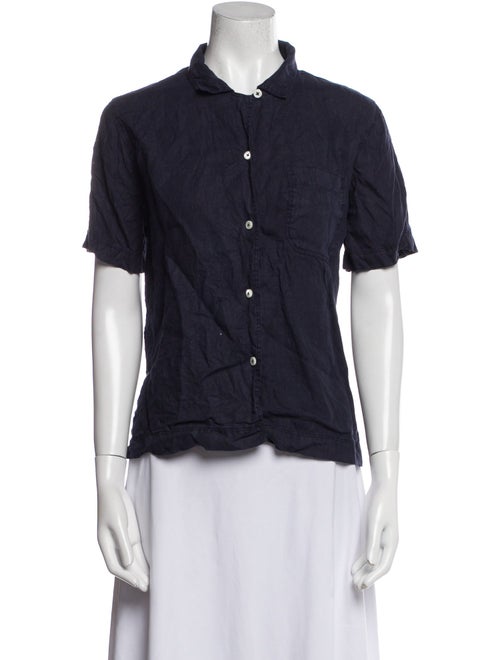 Alex Mill Linen Short Sleeve Button-Up Top
