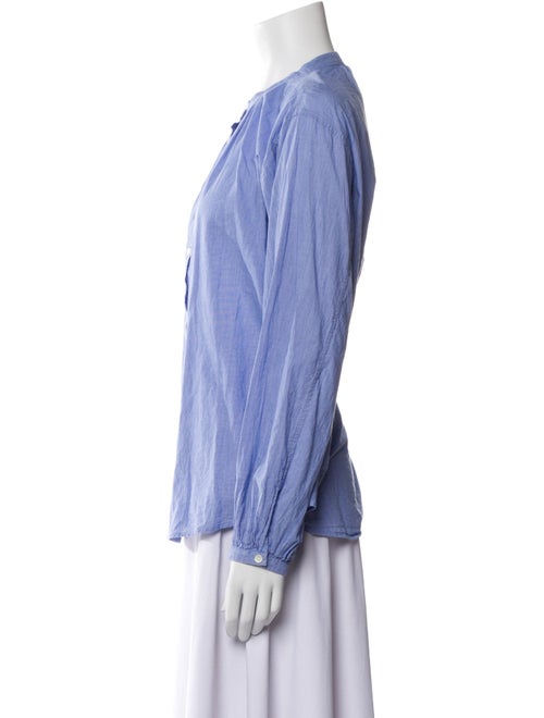 Alex Mill Mock Neck Long Sleeve Button-Up Top