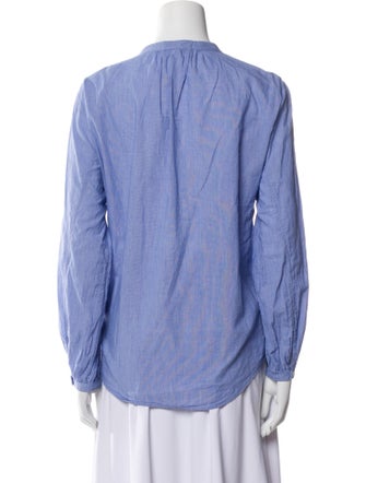 Alex Mill Mock Neck Long Sleeve Button-Up Top
