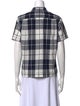 Alex Mill Plaid Print Short Sleeve Button-Up Top