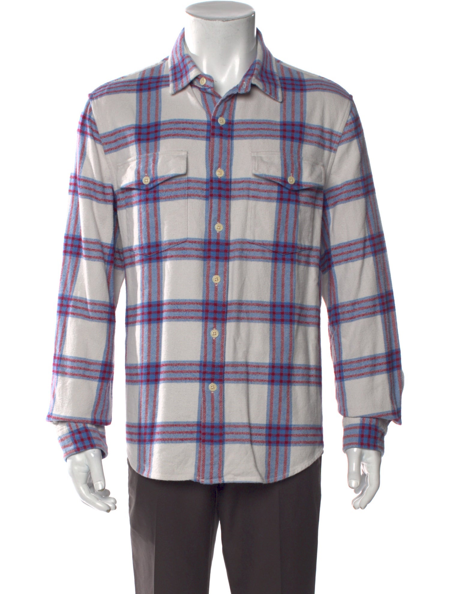 Alex Mill Plaid Print Long Sleeve Shirt