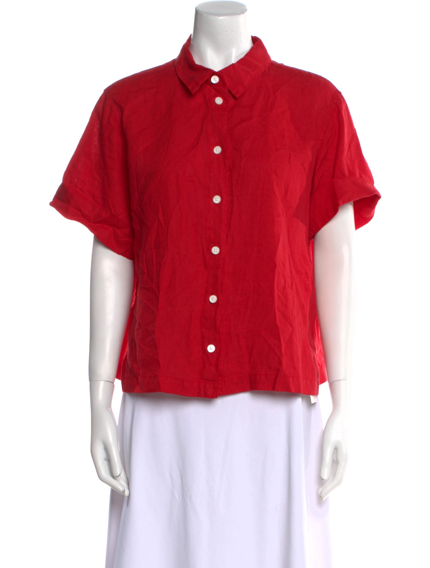 Alex Mill Linen Short Sleeve Button-Up Top