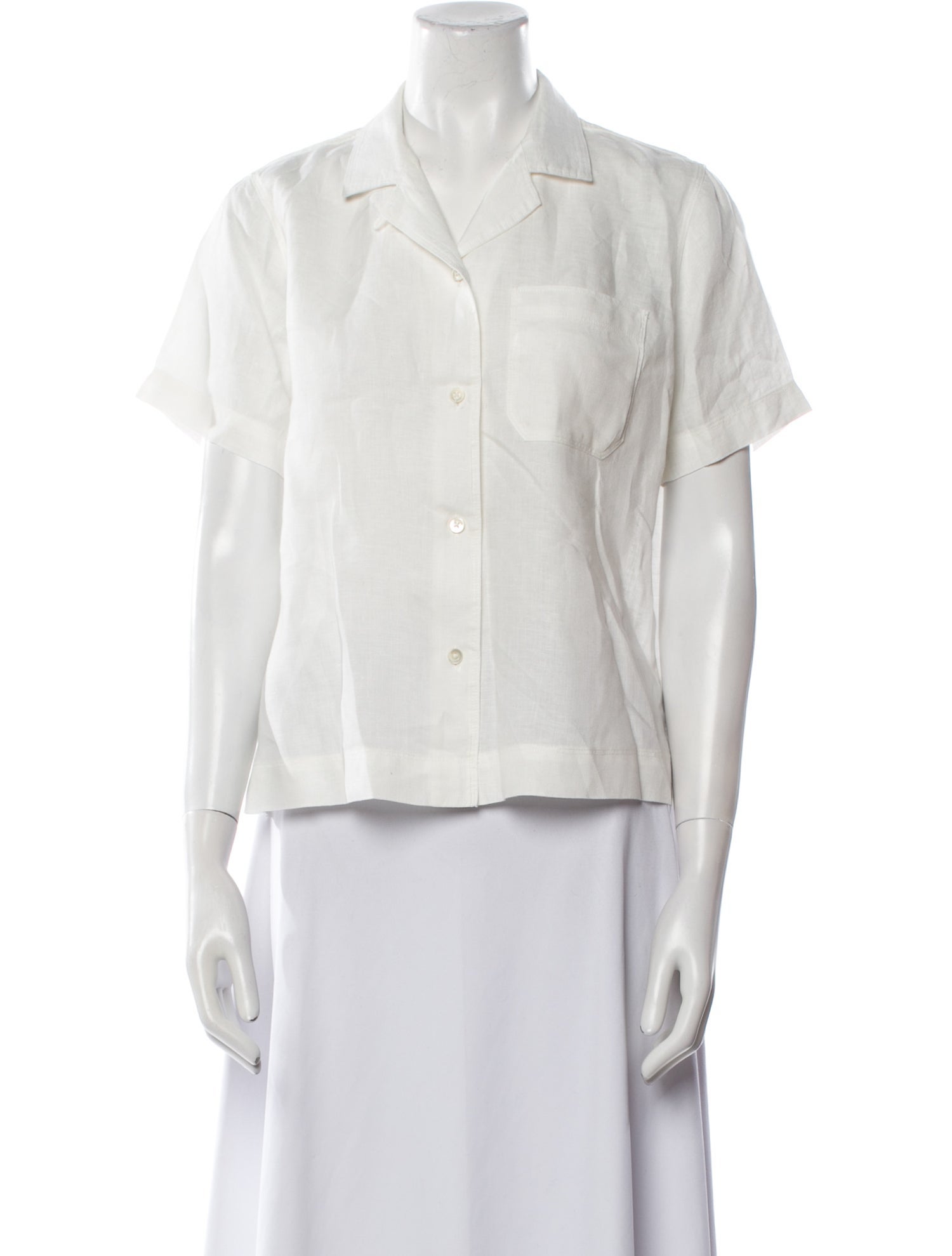 Alex Mill Linen Short Sleeve Button-Up Top