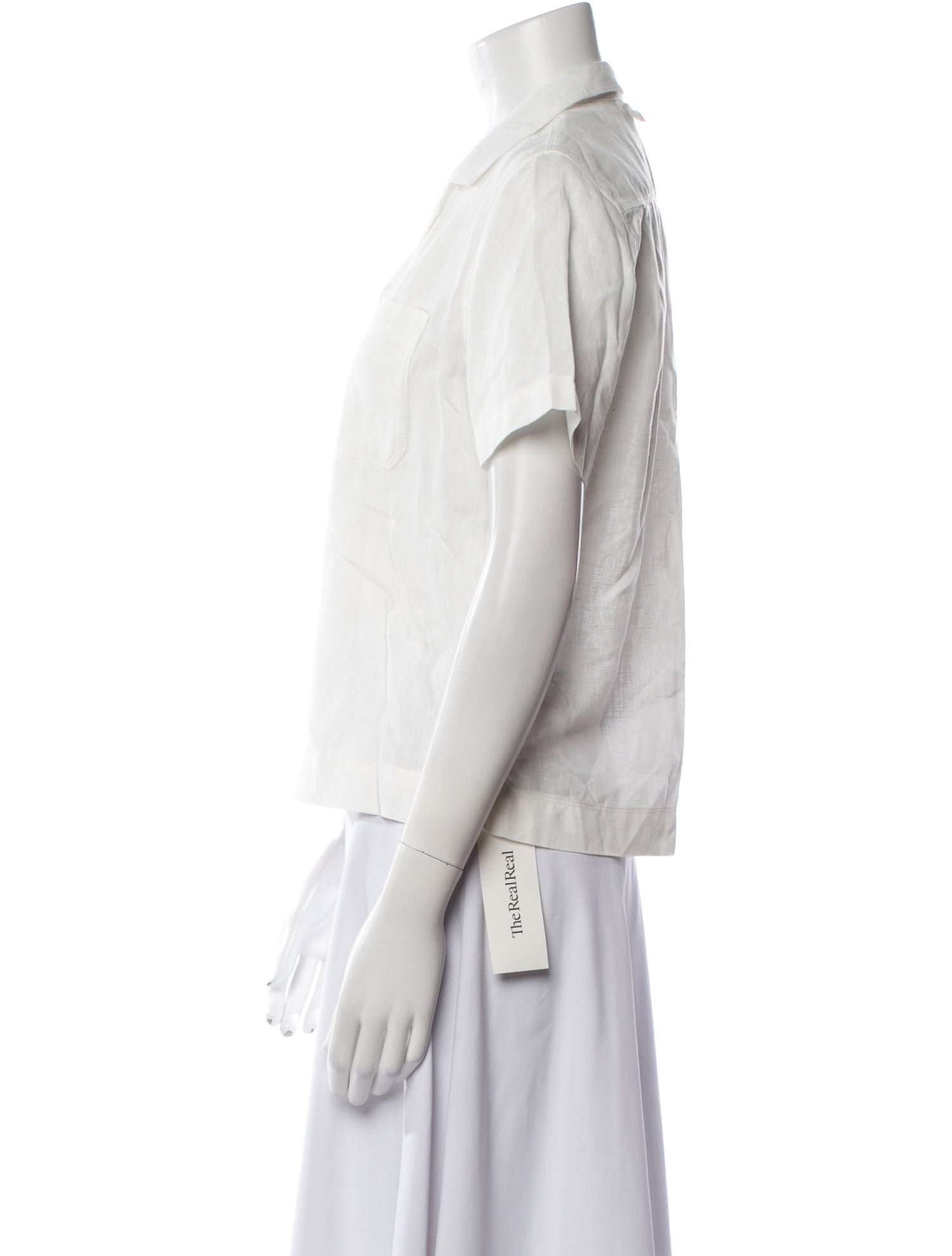 Alex Mill Linen Short Sleeve Button-Up Top