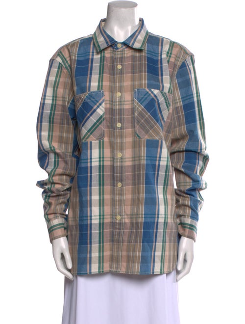 Alex Mill Plaid Print Long Sleeve Button-Up Top