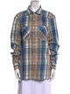 Alex Mill Plaid Print Long Sleeve Button-Up Top
