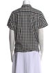 Alex Mill Plaid Print Short Sleeve Button-Up Top