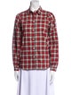 Alex Mill Plaid Print Long Sleeve Button-Up Top