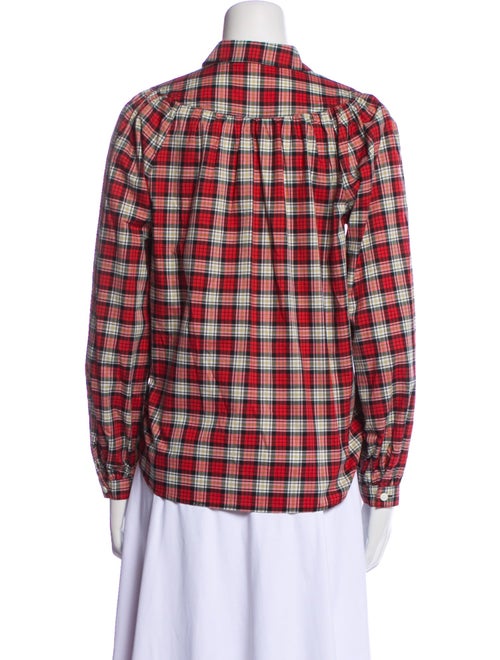 Alex Mill Plaid Print Long Sleeve Button-Up Top