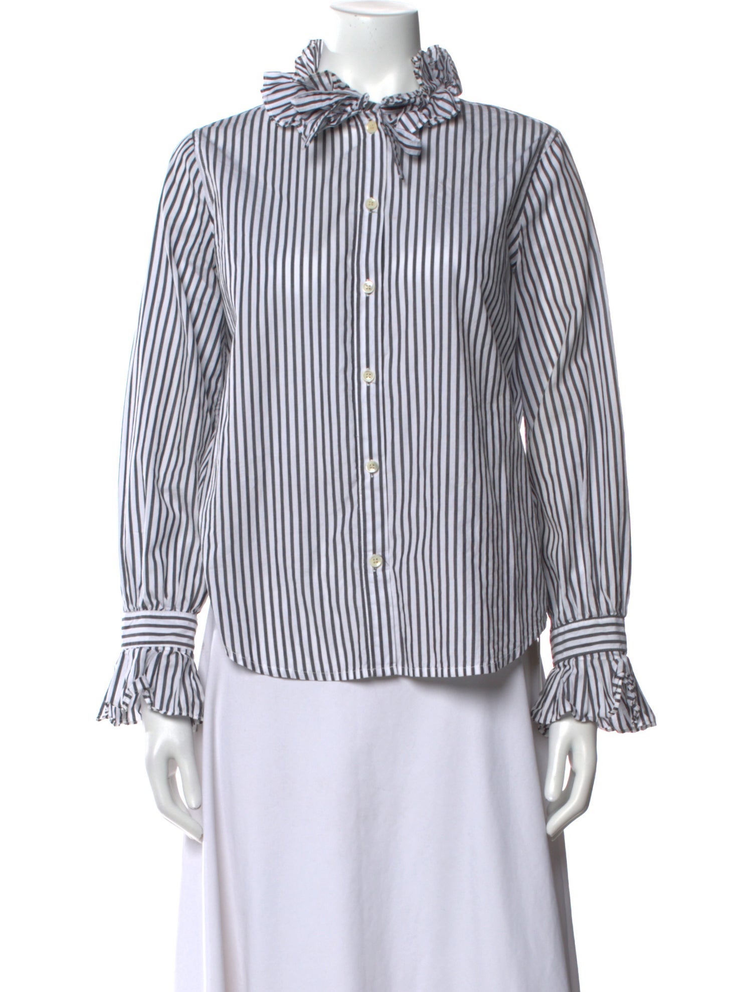 Alex Mill Striped Long Sleeve Button-Up Top