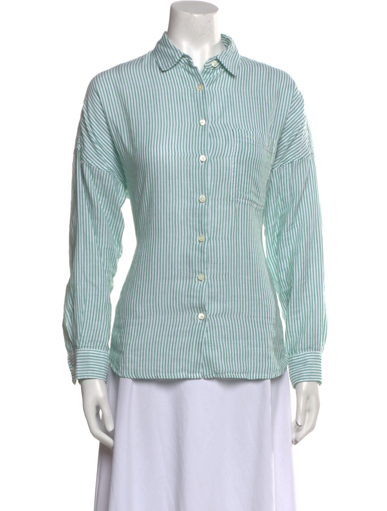Alex Mill Striped Long Sleeve Button-Up Top