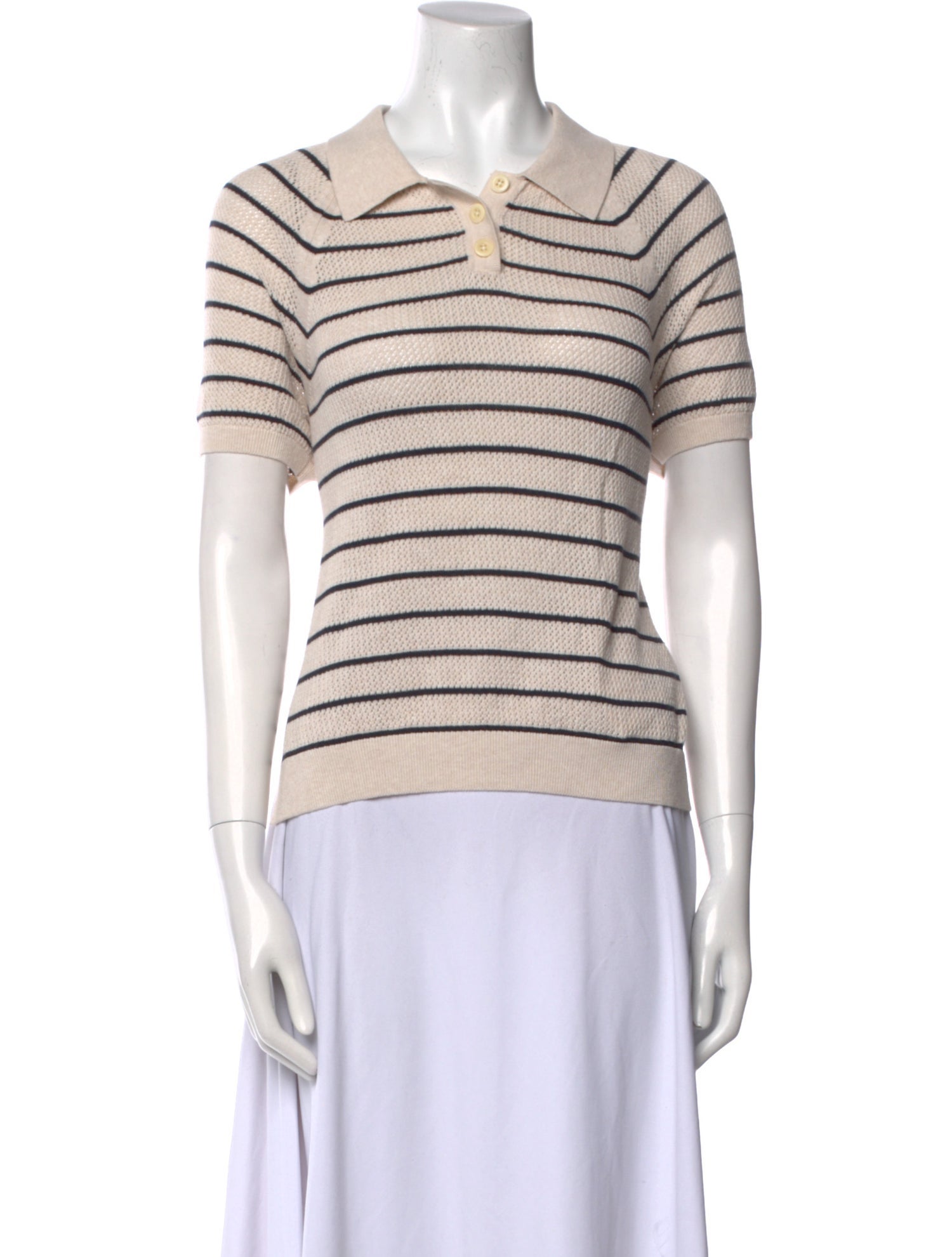 Alex Mill Striped V-Neck Polo