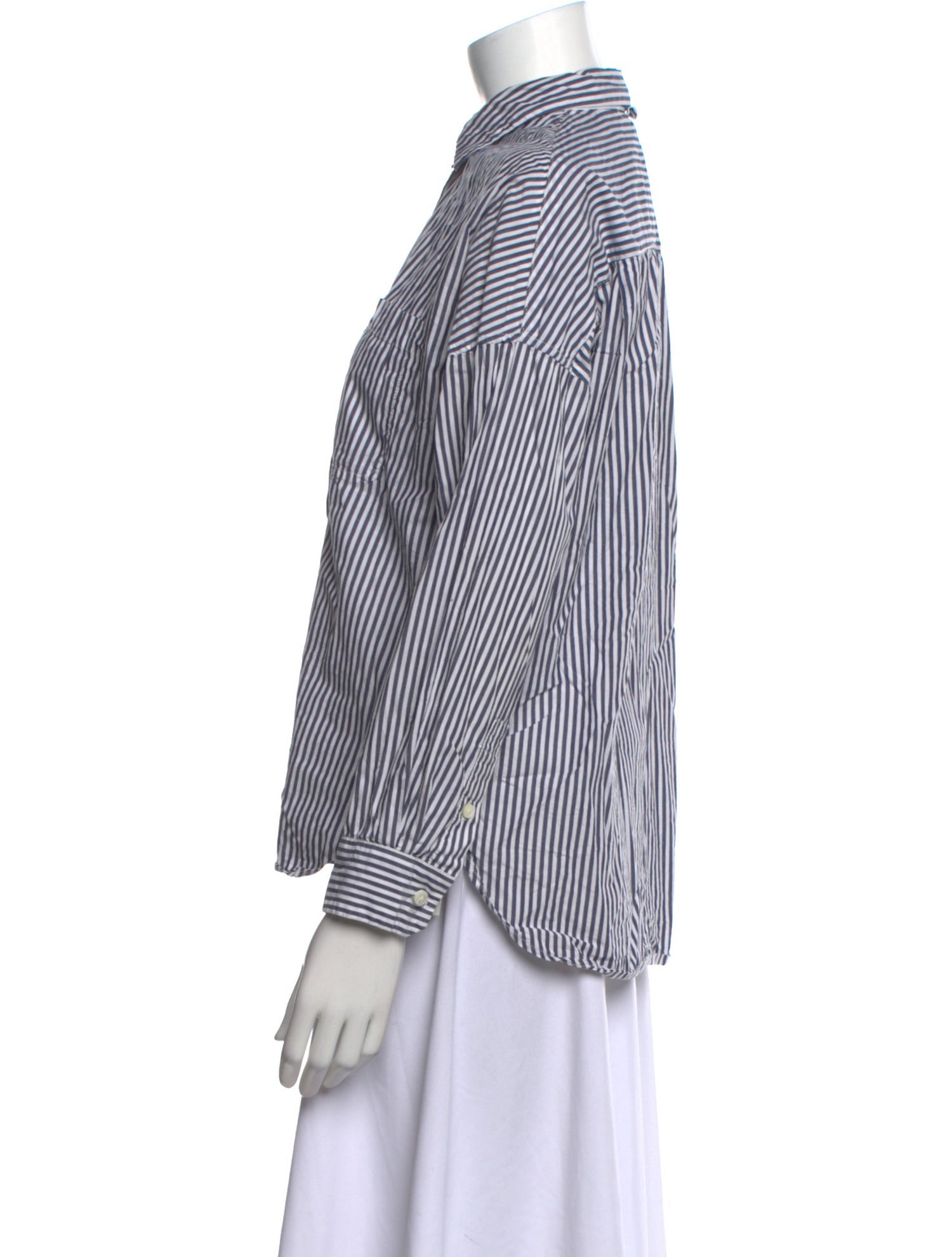 Alex Mill Striped Long Sleeve Button-Up Top