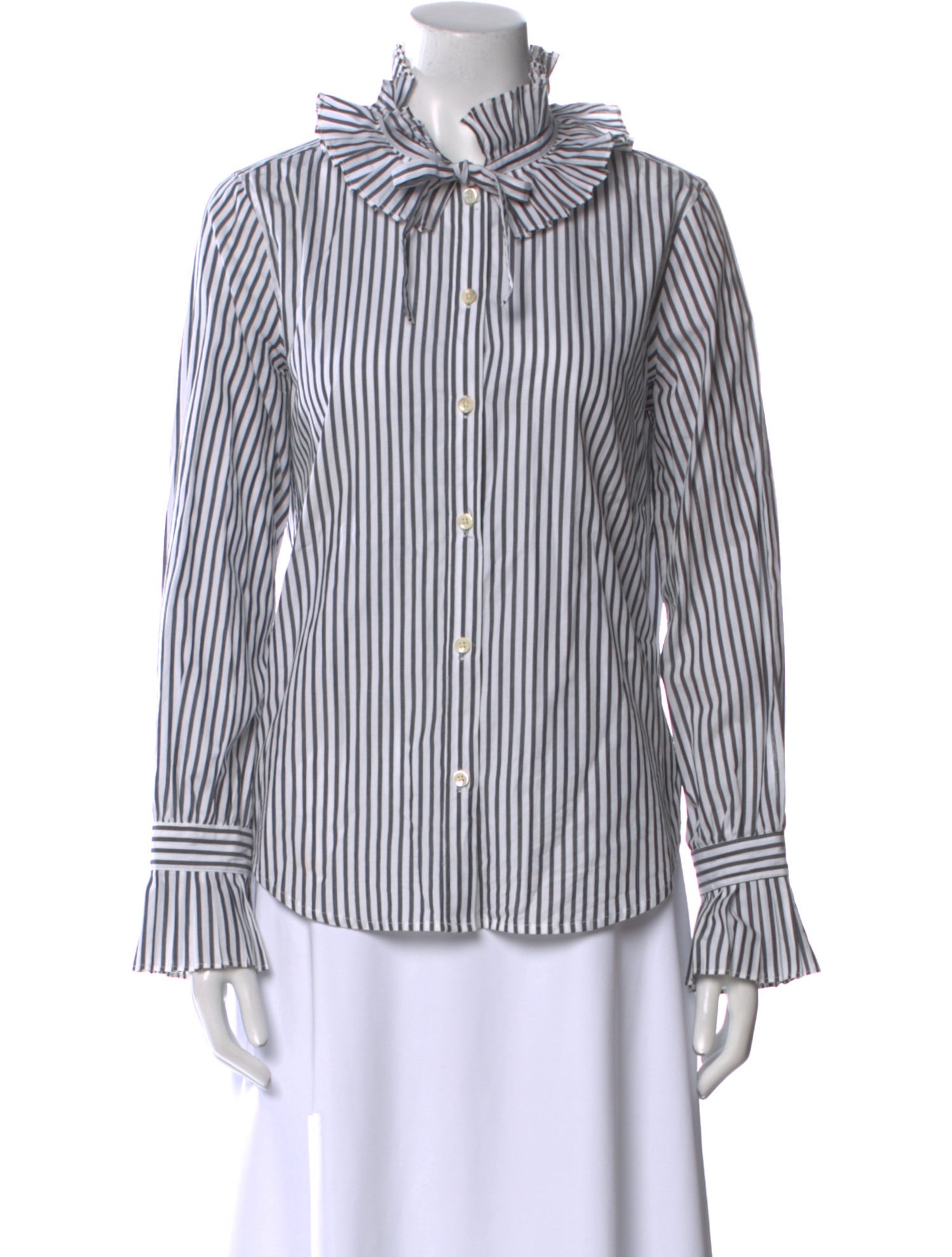 Alex Mill Striped Long Sleeve Button-Up Top
