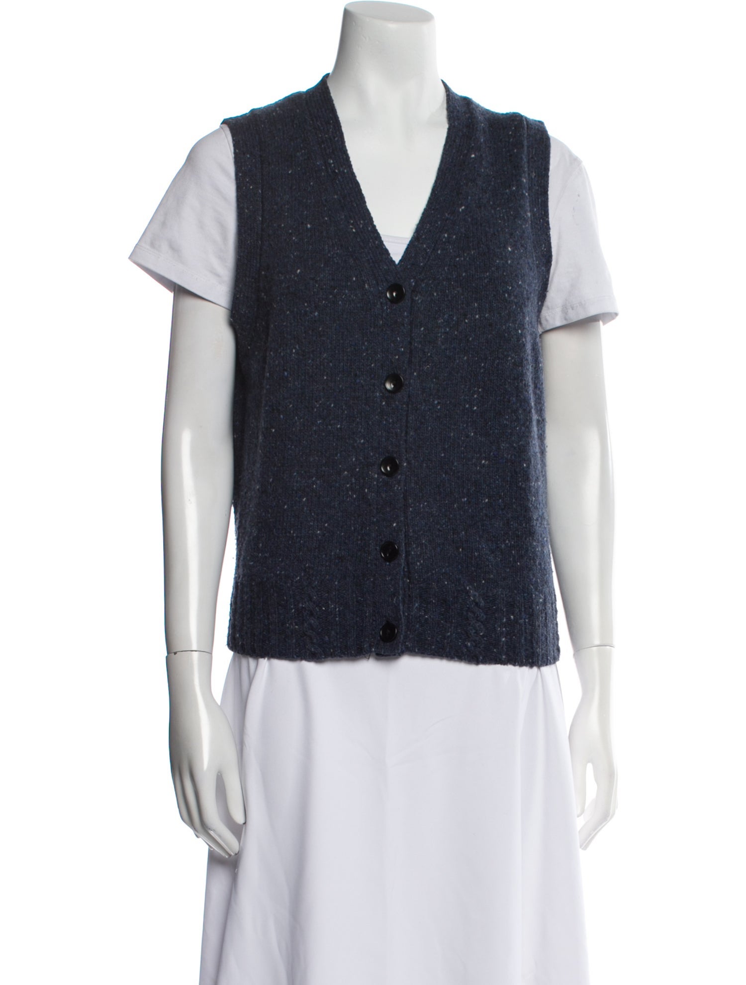 Alex Mill Merino Wool Tweed Pattern Vest