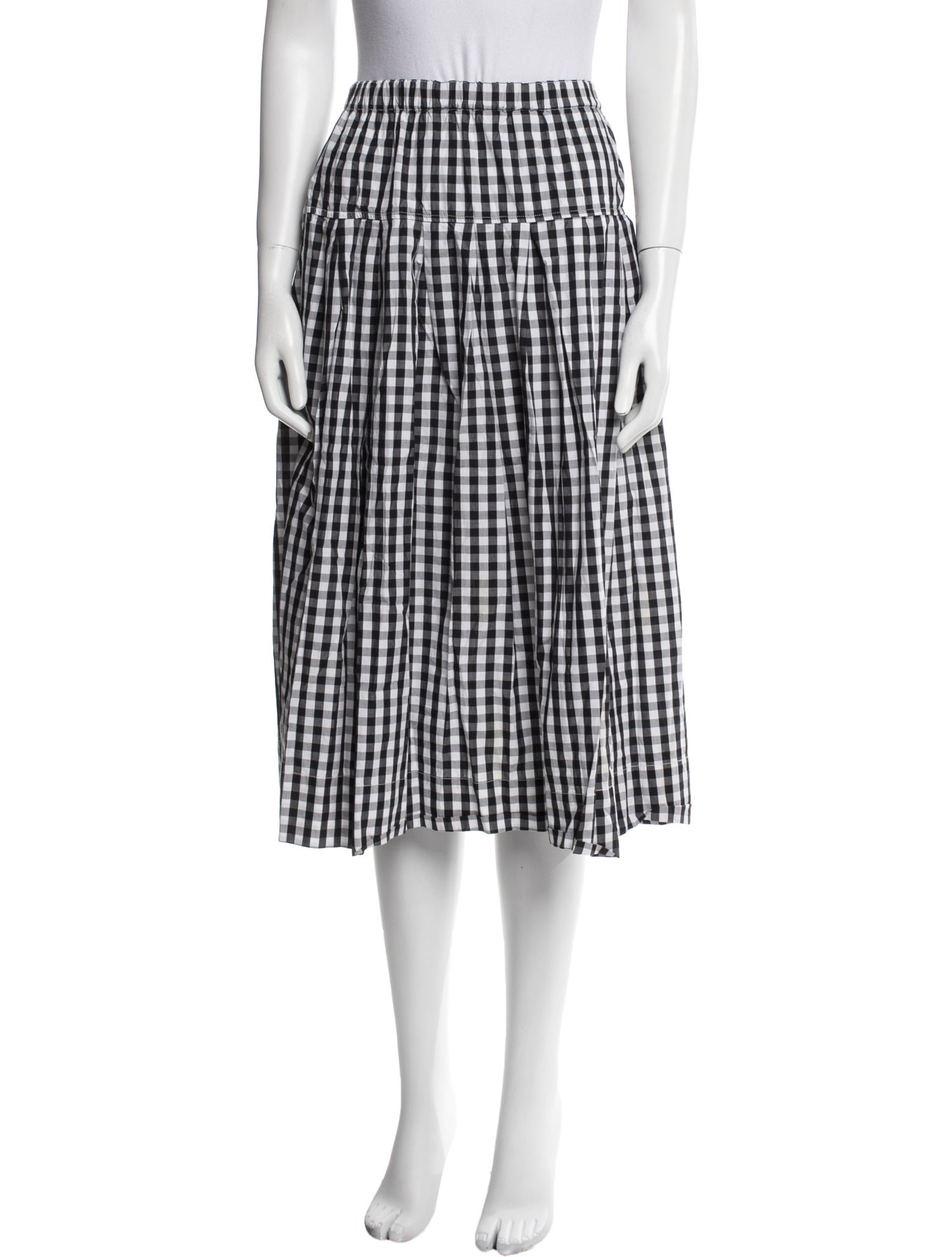 Alex Mill Plaid Print Midi Length Skirt