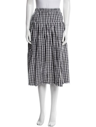 Alex Mill Plaid Print Midi Length Skirt