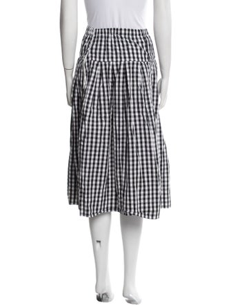 Alex Mill Plaid Print Midi Length Skirt