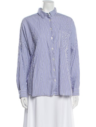 Alex Mill Striped Long Sleeve Button-Up Top