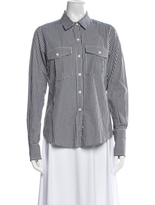 Alex Mill Plaid Print Long Sleeve Button-Up Top