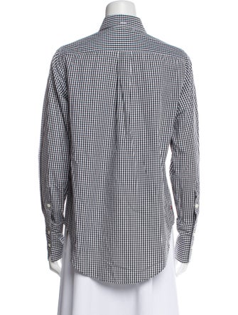 Alex Mill Plaid Print Long Sleeve Button-Up Top